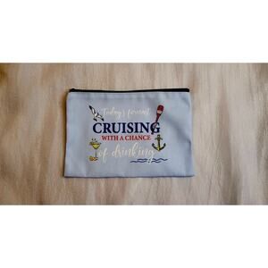 Cruise Zippered Travel Documents Pouch Zippered Cruising Drinking Drink Package